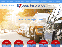 Tablet Screenshot of exceedinsurance.com